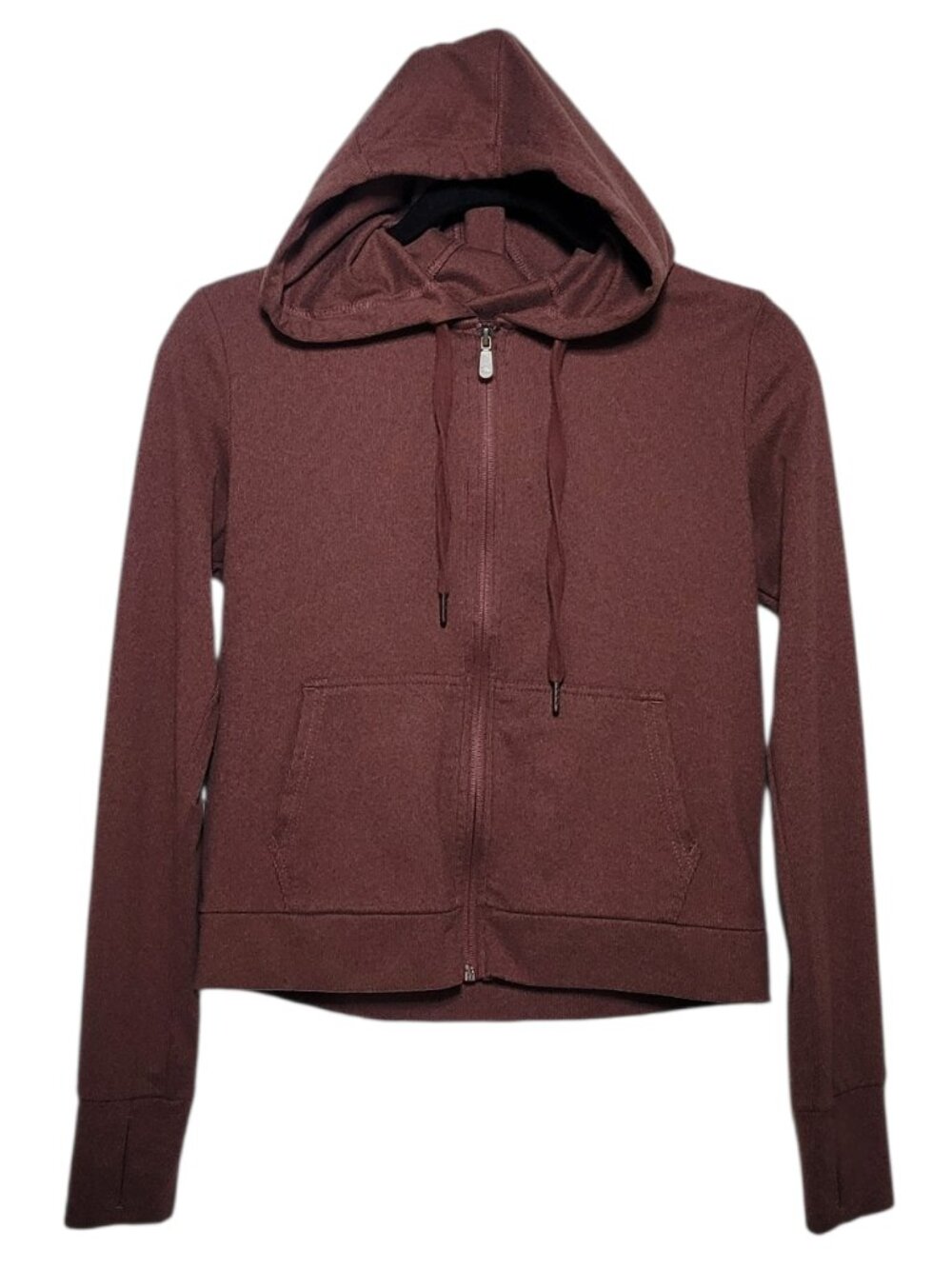 Kyodan Outdoors Lightweight Athletic Zip Up Hoodie Maroon Burgundy Small